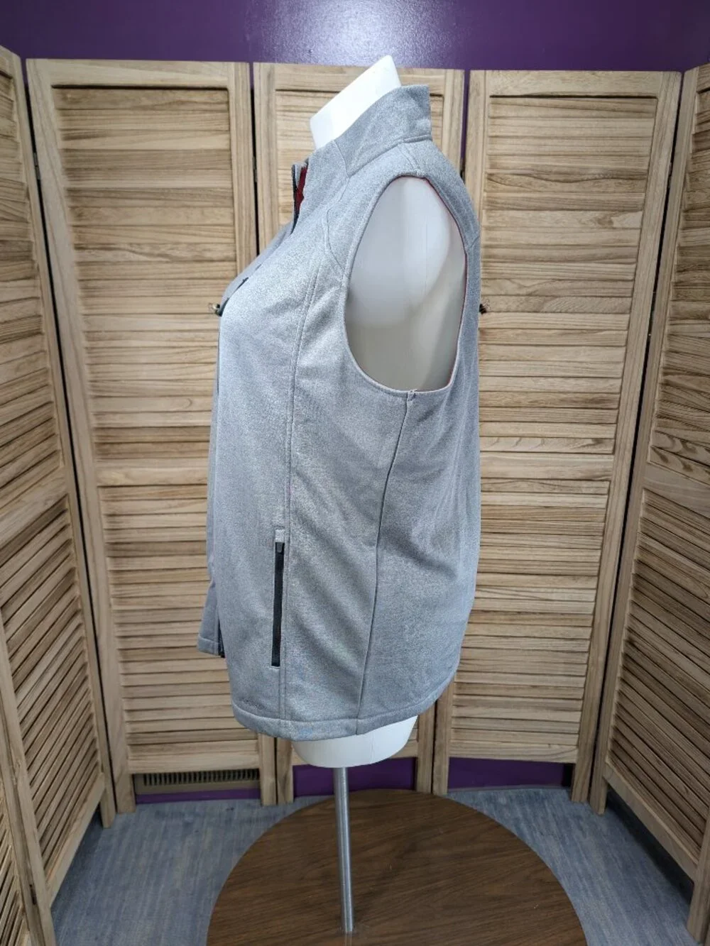 Jockey Vest Sleeveless Gray Zip-Front Active Size XL